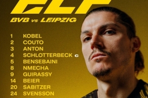 多特蒙德战莱比锡首发名单公布：吉拉西、萨比策、阿德耶米、施洛特贝克悉数首发