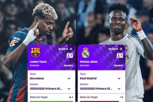 西甲数据解析：亚马尔过人与助攻能力突出，维尼修斯进球及创造机会数领先。