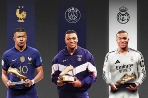 姆巴佩创造历史，首位包揽欧洲金靴、欧冠金靴与世界杯金靴的球员诞生。