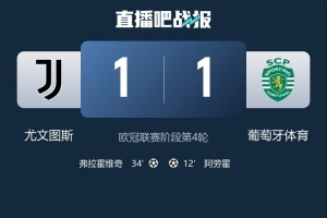 葡体主帅：我们本有望取胜，尤文仅在末5分钟构成威胁。