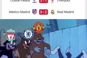 国外网友恶搞本周的英超三雄和皇马
